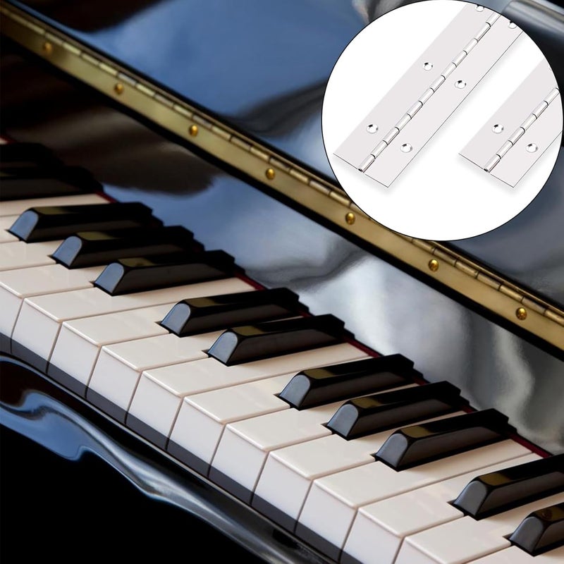 GRRONZEE Piano Hinge 48 Inch x 1.5 Inch Stainless Steel Continuous & Piano Hinge Heavy Duty Piano Hinges, 0.04" Leaf Thickness, 0.5" Knuckle Length, Screw Included - Image 5